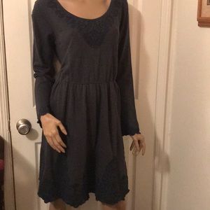 Anthropologie Navy Blue Dress